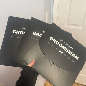 Free with any purchase Black Groomsman Proposal Box